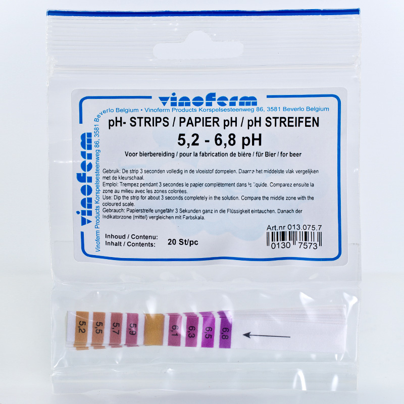 PH Teststreifen 5,2-6,8pH mit farbiger Skala zur Bestimmung des pH Wertes in Flüssigkeiten