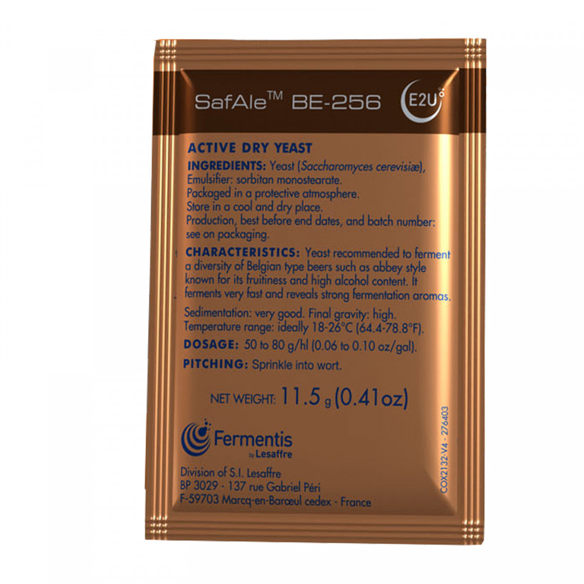 Fermentis Safbrew BE-256 "ABBAYE" 11,5g obergärige Bierhefe
