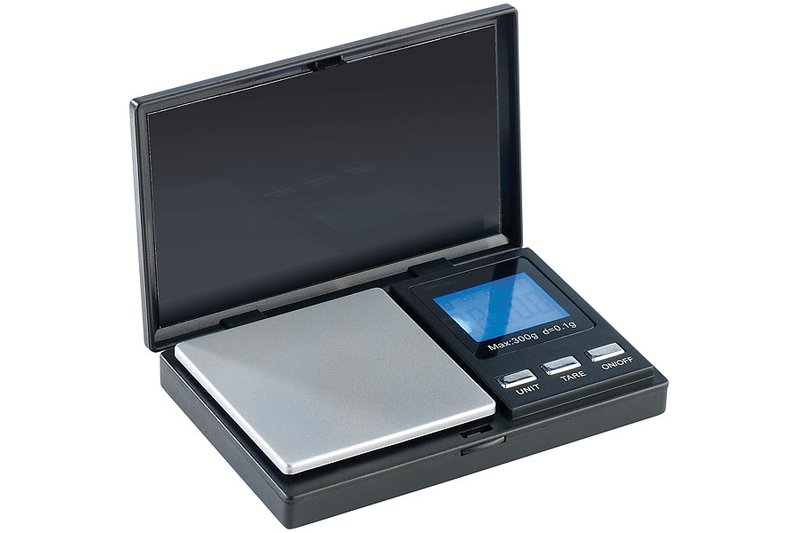 Rosenstein & Söhne Digitale Taschen-Feinwaage bis 300 g, Teilung 0,1 g