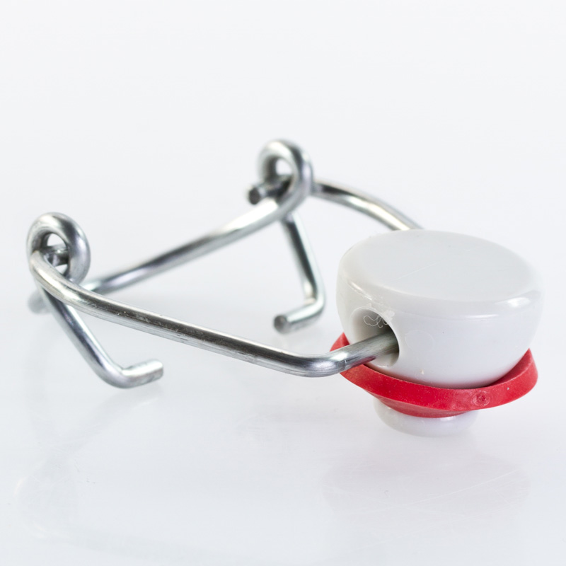 Weiße Flaschenverschlüsse aus Kunststoff, Bügelverschlüsse mit Dichtring zum Verschließen von Bügelflaschen