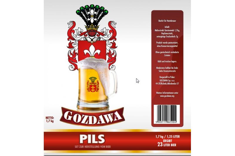 gehopftes flüssiges Malzextrakt Sorte Pils