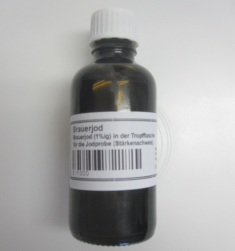 50ml Jodtinktur für die Bestimmung des Stärkegehaltes in abgekühlter Würze