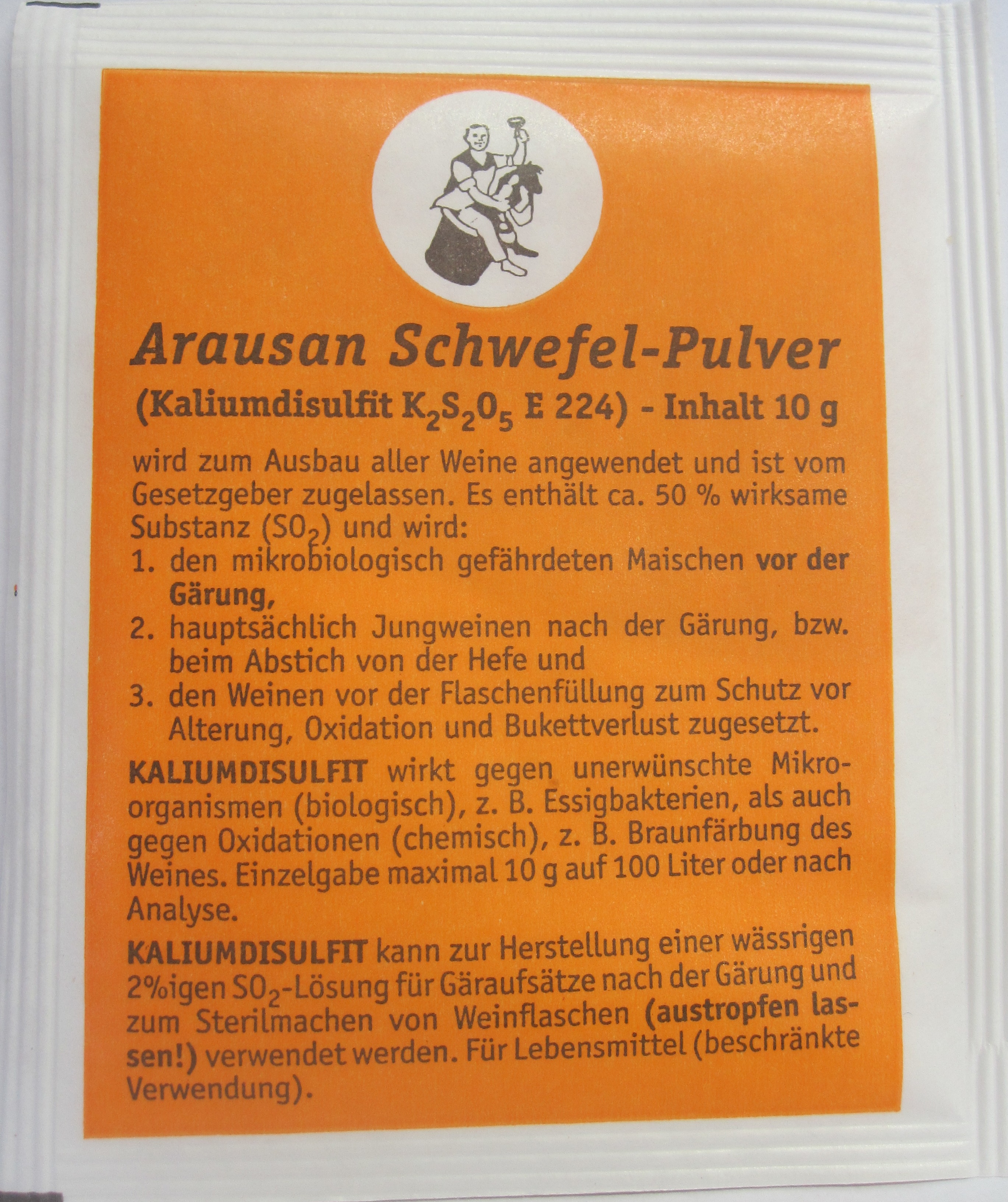 Arausan Schwefelpulver Kaliumdisulfit 10g