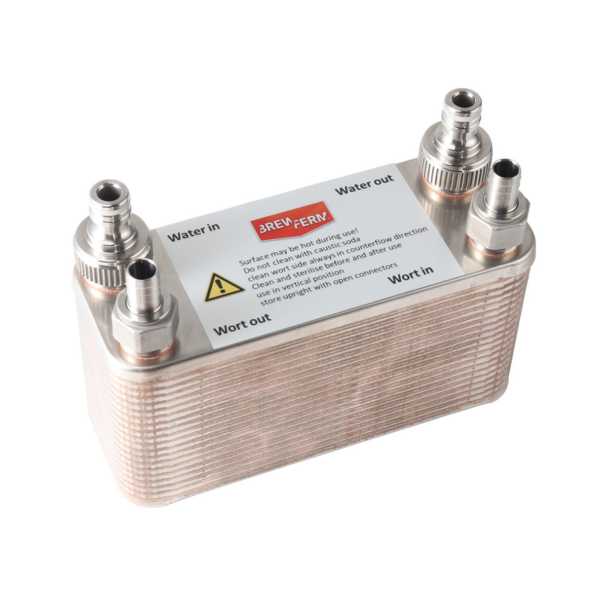 Plattenwürzekühler NIRO ,  36 Platten