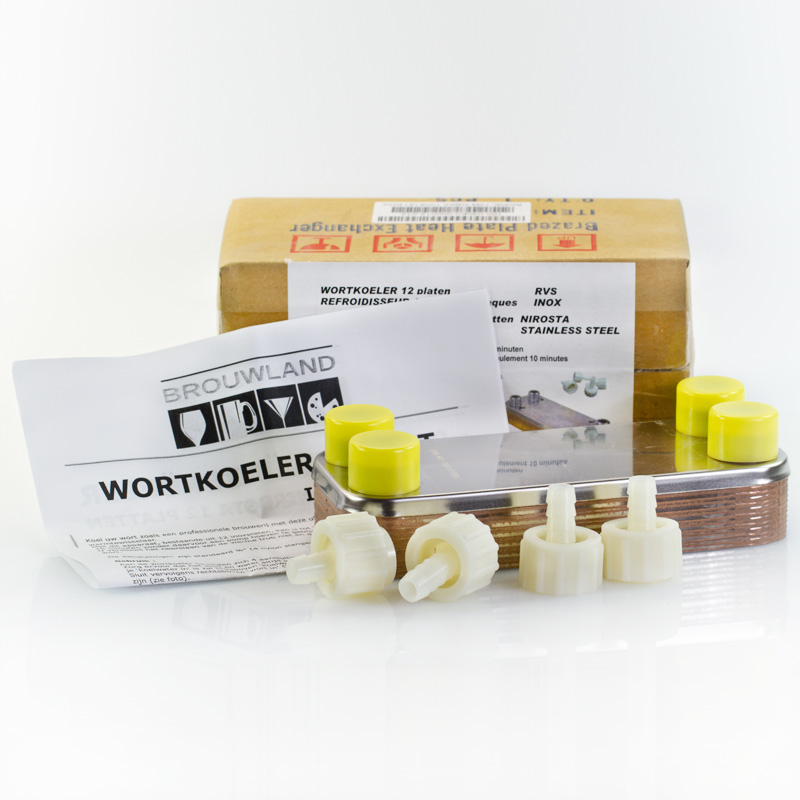 Plattenwürzekühler NIRO, 12 Platten