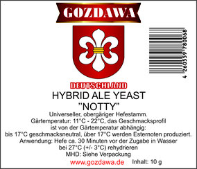 GOZDAWA Hybrid Ale Yeast "Notty" - Obergäriger Trockenhefe 10g