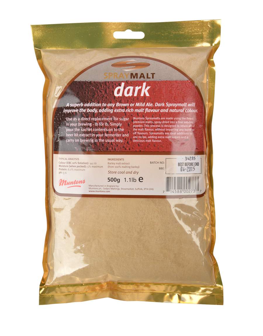 Malzextrakt Pulver Muntons Dunkel 500 g (44-70) Trockenmalz