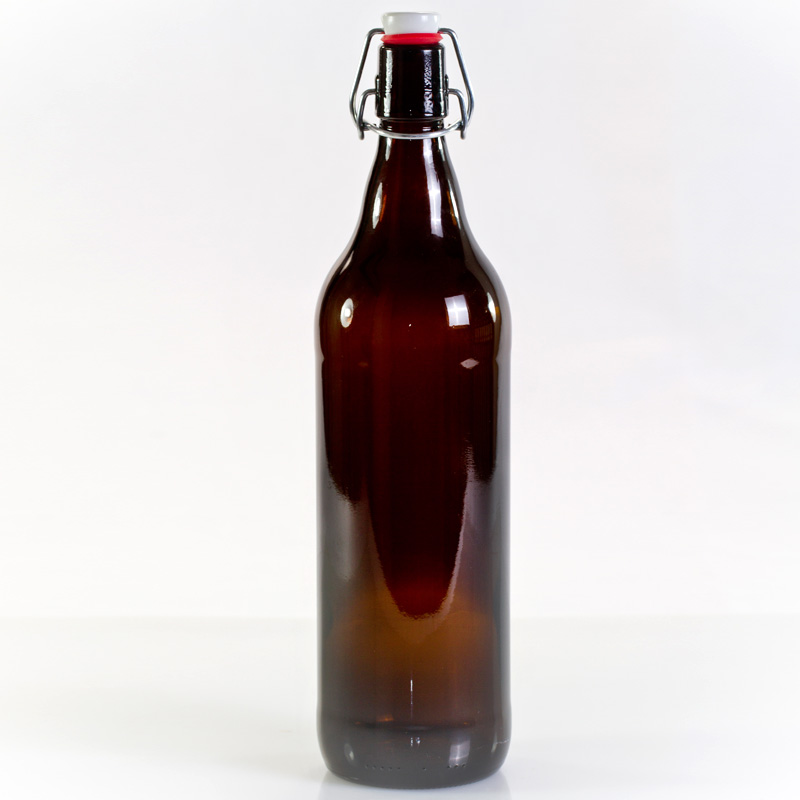 Bügelverschlussflasche 1 Liter braun