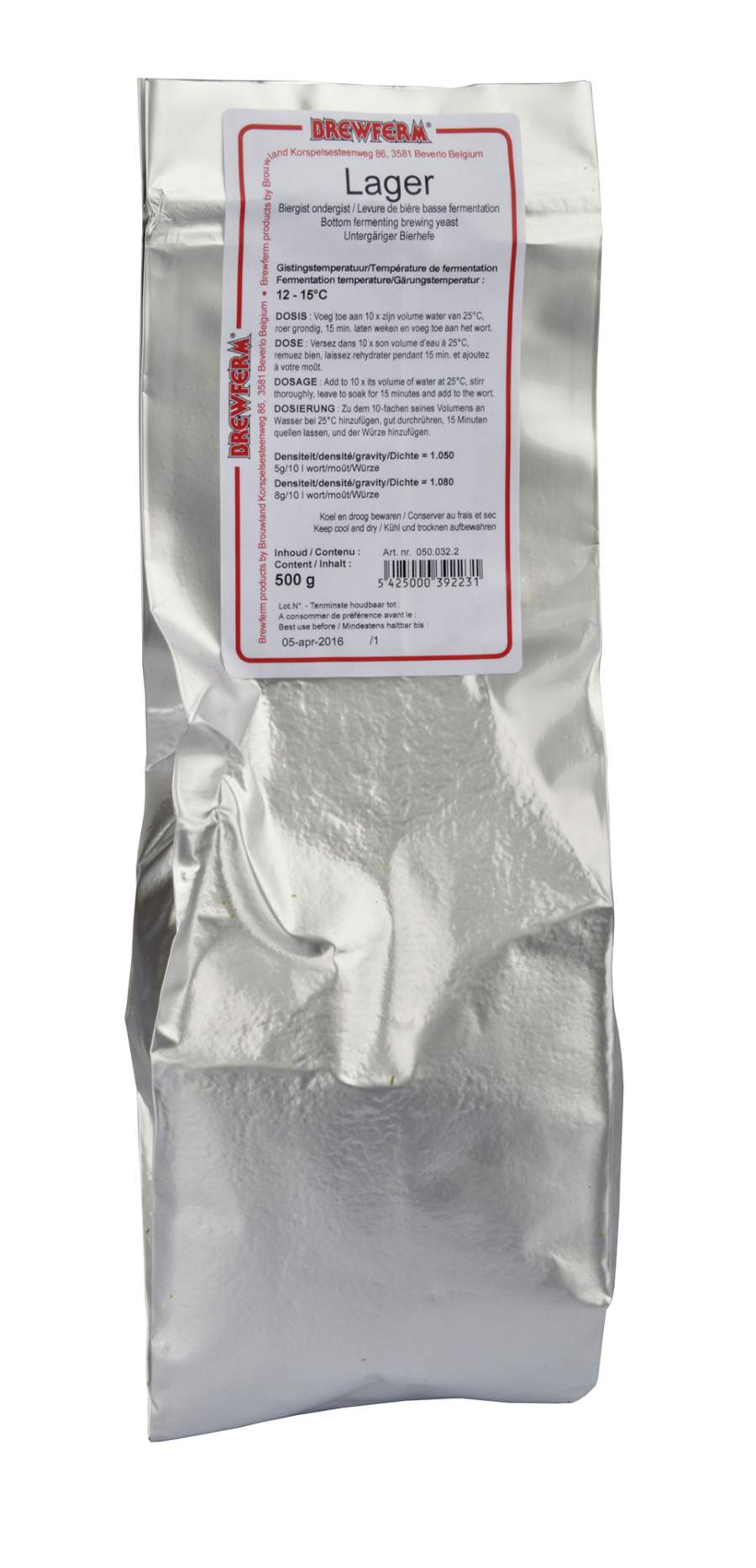 Brewferm Lager 500g untergärige Bierhefe