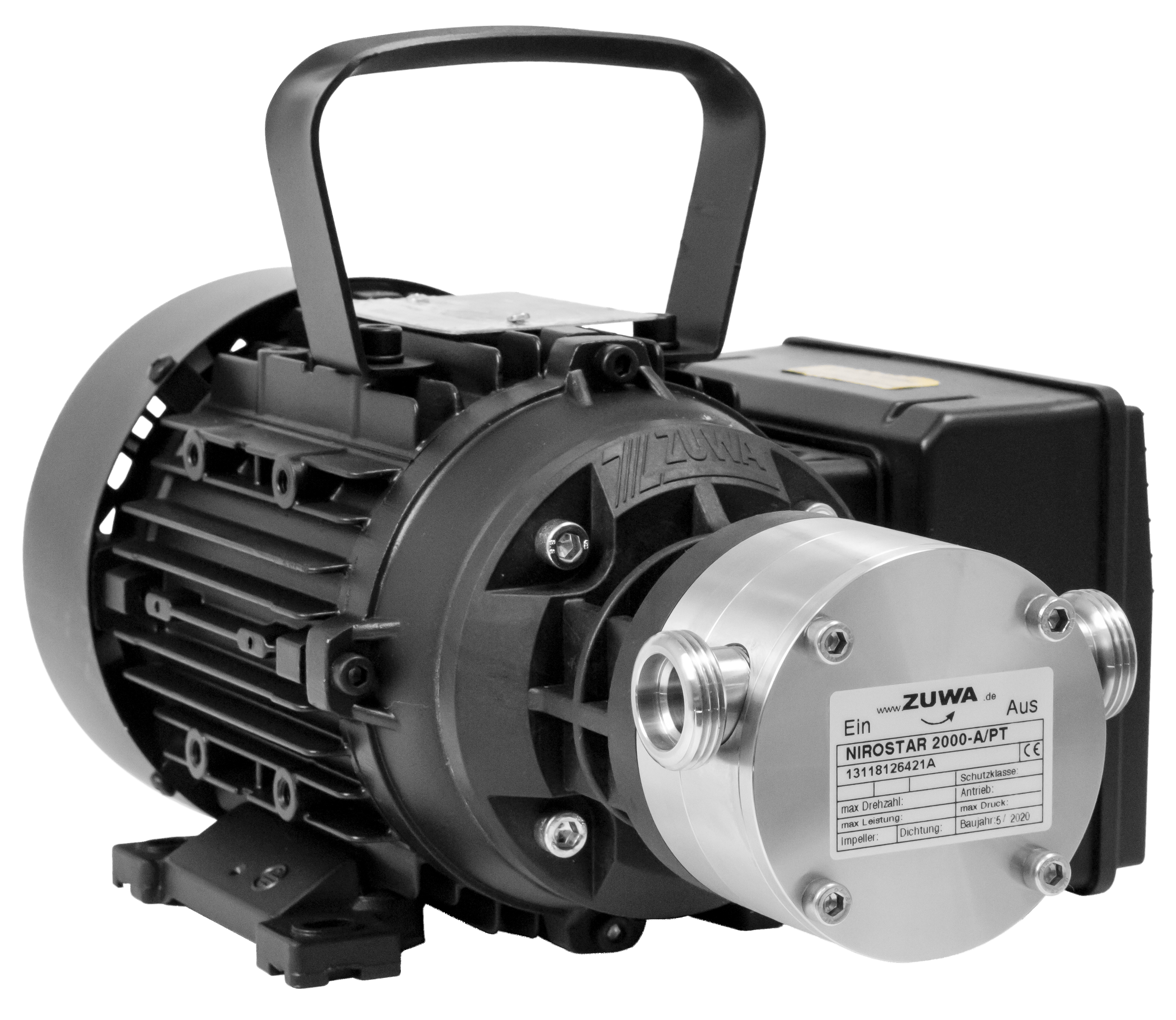 Impellerpumpe NIROSTAR/V 2000-A/PT mit Motor, Kabel und Stecker