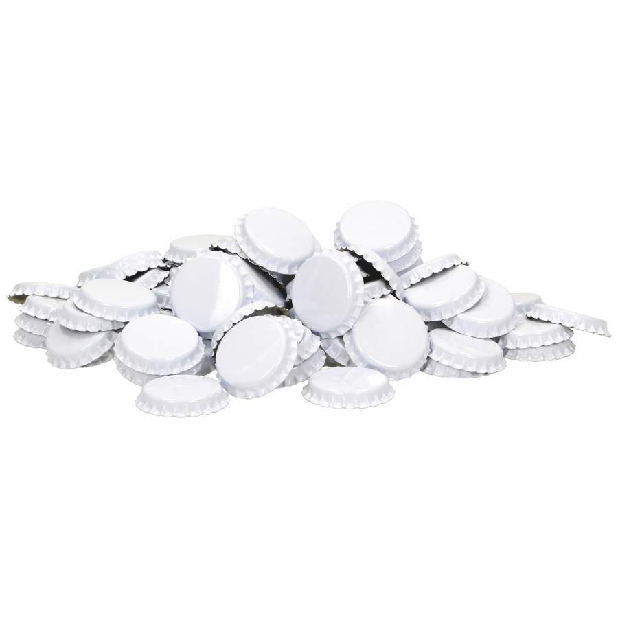 Kronenkorken 29 mm Weiß - geschäumte Einlage - 100 St. Kronkorken