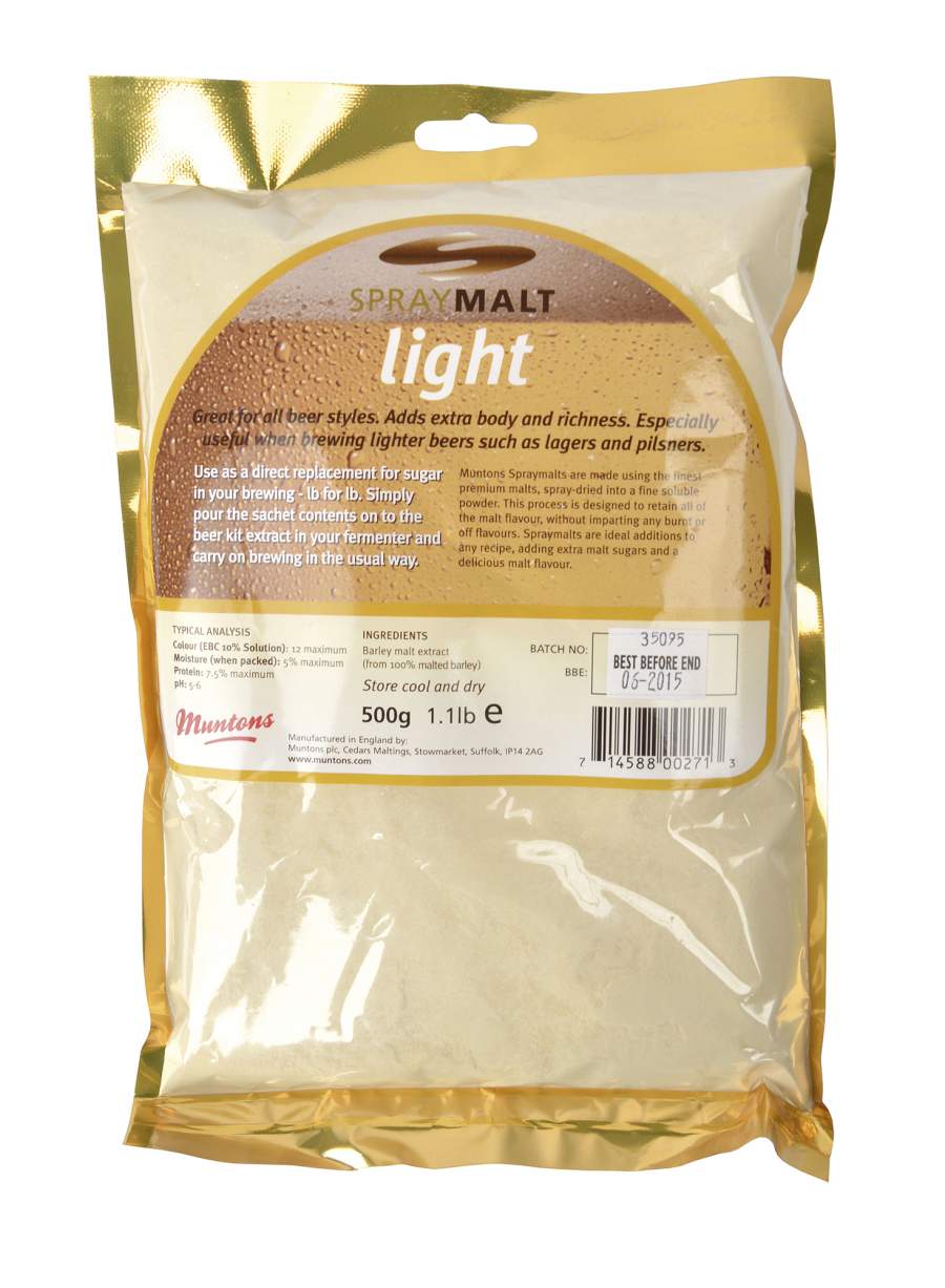 Malzextrakt Pulver Muntons hell 500 g (EBC 7-12) Trockenmalz