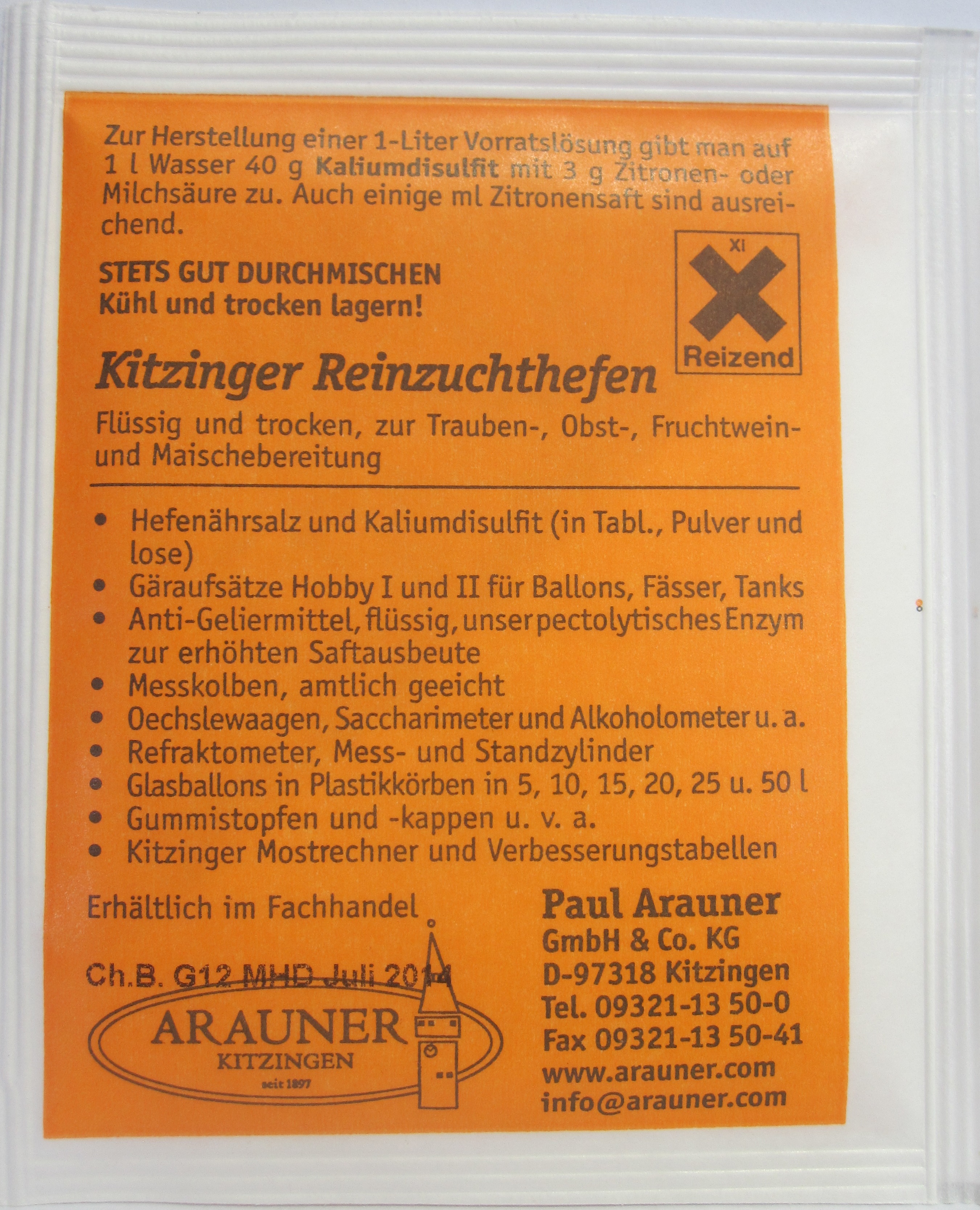 Arausan Schwefelpulver Kaliumdisulfit 10g