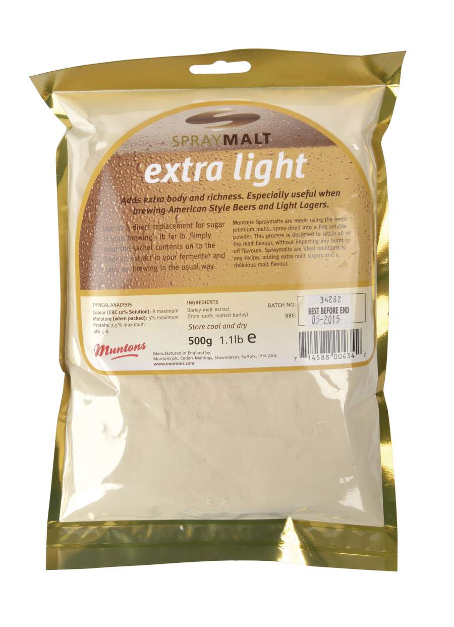 Malzextrakt Pulver Muntons extra hell 8 EBC 500 g Trockenmalz