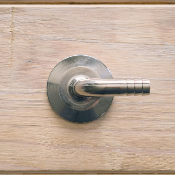 Ss Brewtech™ Schlauchanschlussstück mit 90°-Winkelstück 1,5" (38 mm) Tri-clover bis 1/2" (13 mm)